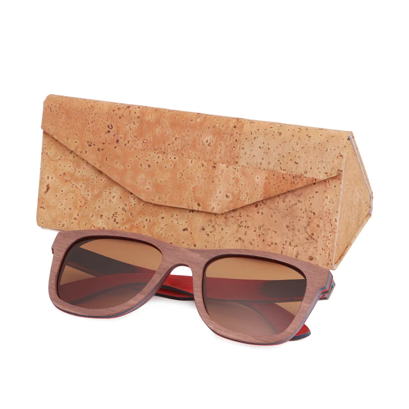 BerWer TOP Brown Wooden Sunglasses Handmade Natural Skateboard Wood Sunglasses Men Women Wooden Polarized Sun Glasses