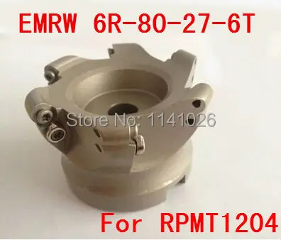 Free Shopping  EMRW 6R-80-27 -6T Face End Milling Cutter Indexable Flat Roughing Cutting ,CNC Milling Cutter