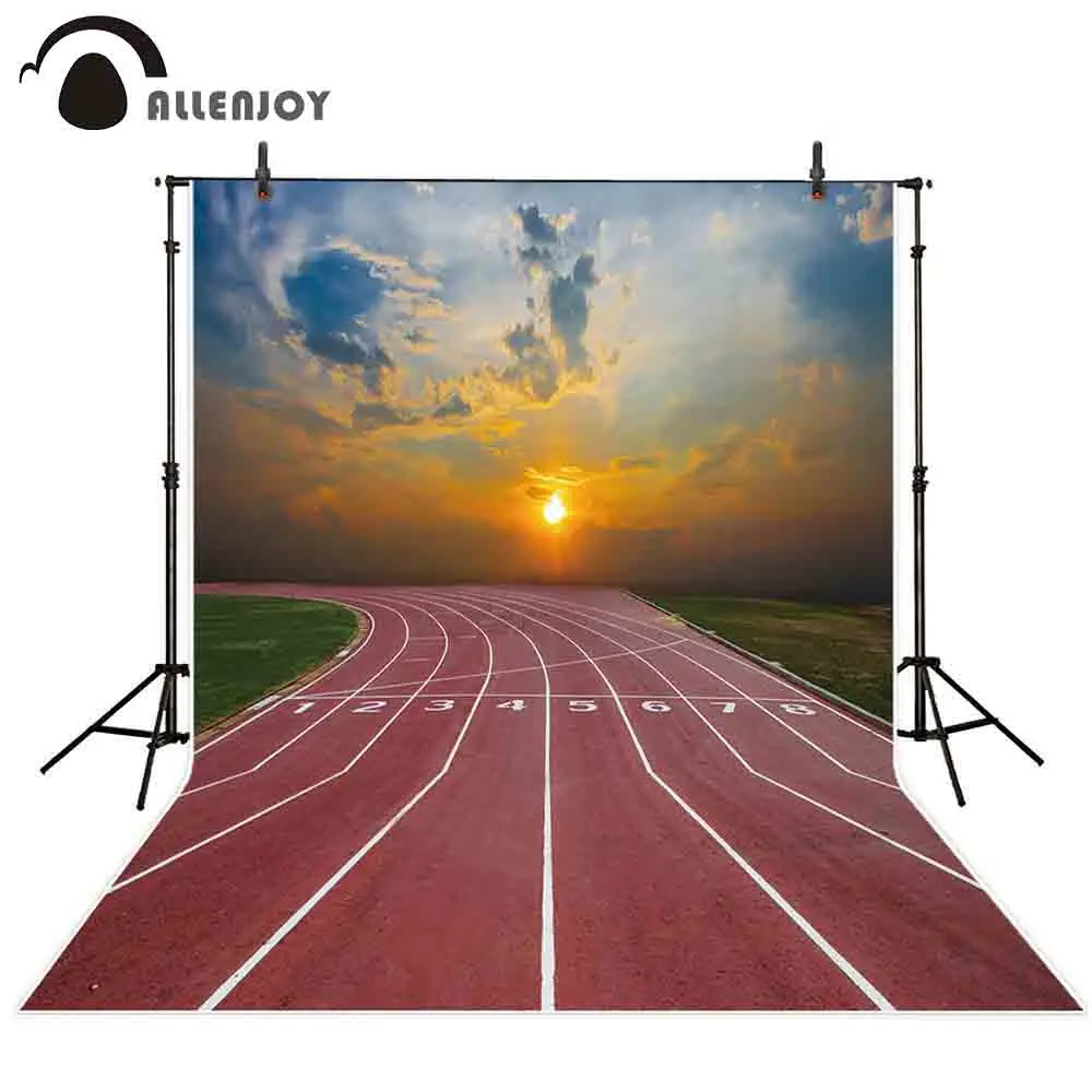 Allenjoy running track photography backdrop sport field background photocall photo studio shoot prop printed photobooth