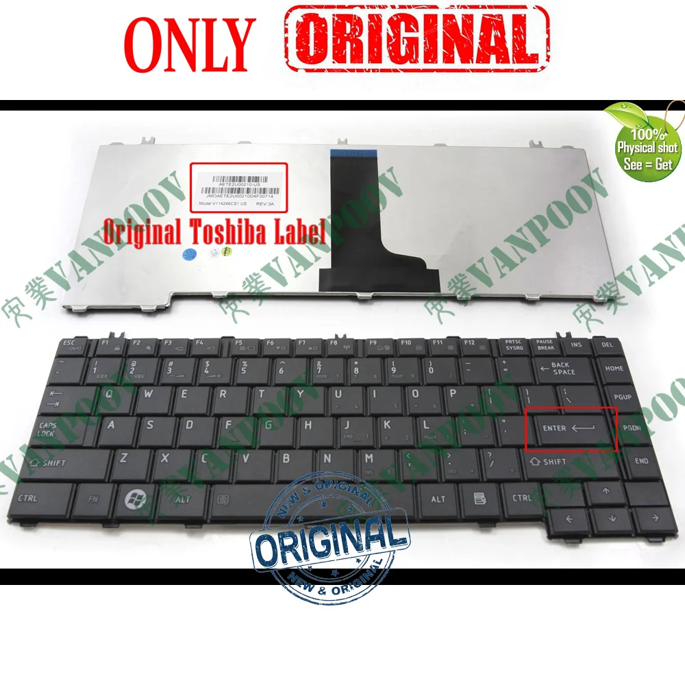 New US Laptop Keyboard for Toshiba Satellite C600 C600D C645 L600 L600D L630 L640 L640d L645 L645d L700 L730 L735 L730D Black