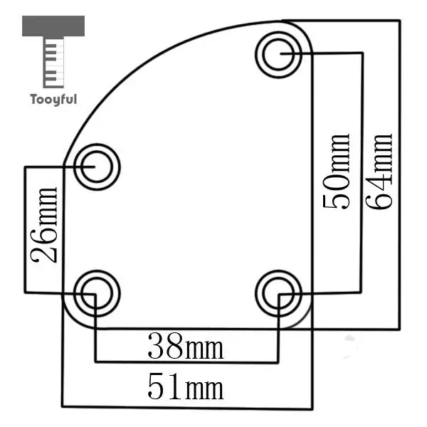 Tooyful Electric Telecaster Guitar Neck Plate Bass Guitar Neck Strength Connecting Board Joint Plate - Including 4 Screws Chrome