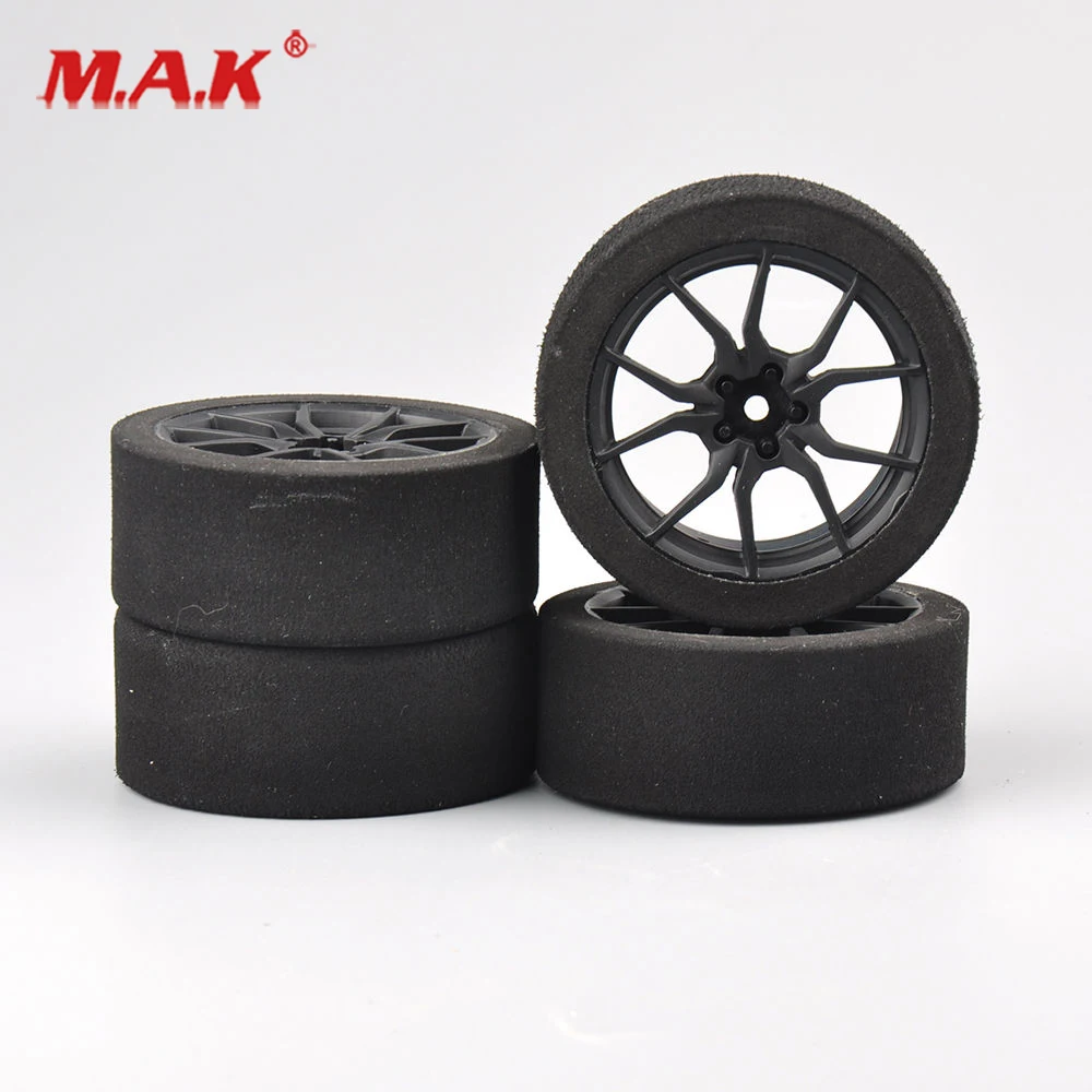 4Pcs/Set Foam Tire and Wheel Rims with 3mm Offset and 12mm Hex fit 1:10 Scale HSP HPI RC Rally Racing on Road Car Accessories