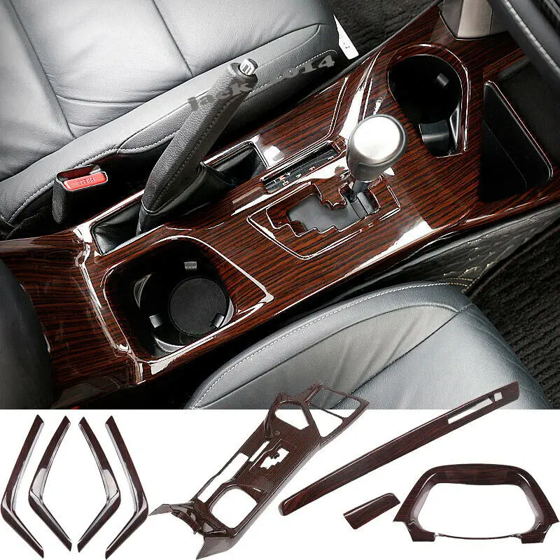 Peach Wood Grain Car interior kit Cover Trim 8pcs Fit for Toyota RAV4 2016 2017 2018