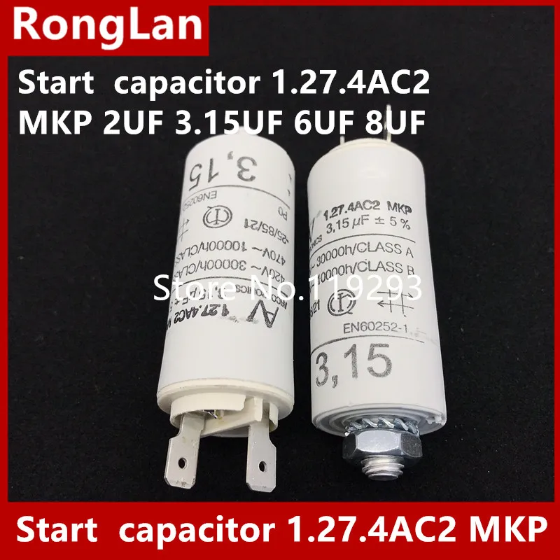 [BELLA] [New Original] ARCOTRONICS Motor inverter start  capacitor 1.27.4AC2 MKP 2UF 3.15UF 6UF 8UF