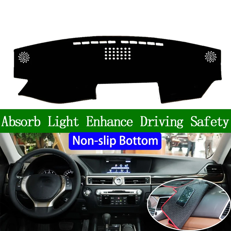 For lexus GS200 GS250 gS300 gS350 gs450 2012 2013-2018 Non-slip Bottom Dashboard Cover Car Stickers Interior Car Accessories