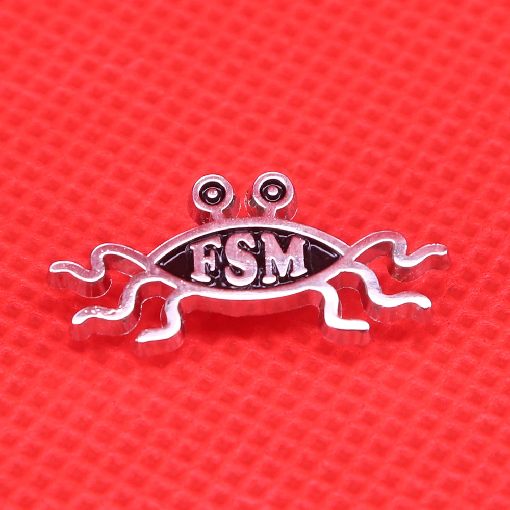 Flying Spaghetti  enamel pin FSM brooch Pastafarian god badge funny Atheist pins religious thought brooches food jewelry