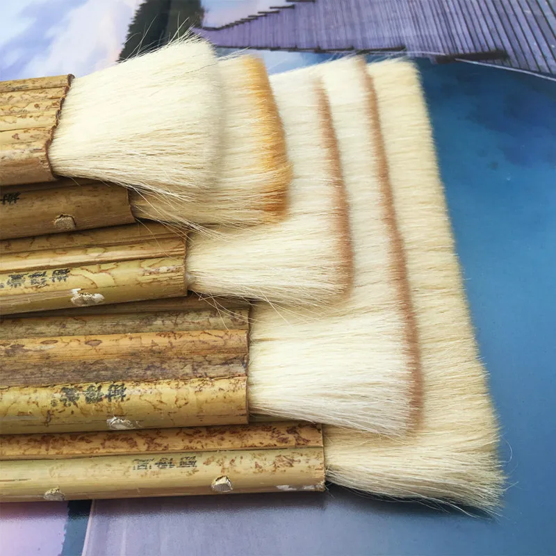 

Soft Wool Brushes 6/10/20/24 Joint Brush Oil Paint Latex Paint Shading Painting and Calligraphy Mounting Bamboo Tube Broad Brush
