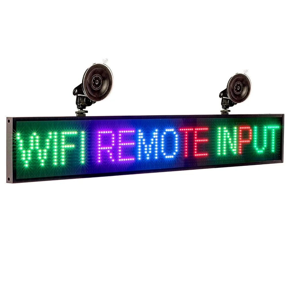 P5 66cm 12V Car LED Programmable Sign Display Board Screen Scrolling Message SMD RGB Full Color WiFi/USB LED Advertising Screen