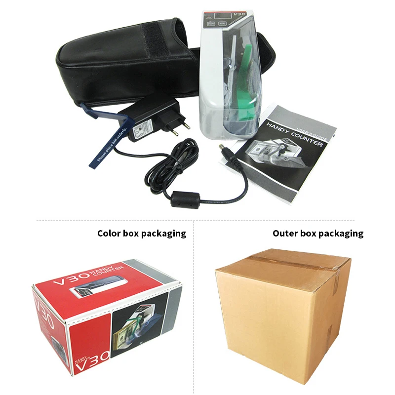 V30 Money Counter Fast Count 999 Bills Per Minute, Professional Cash Counting Machine,Multiple Currencies Can Be Used