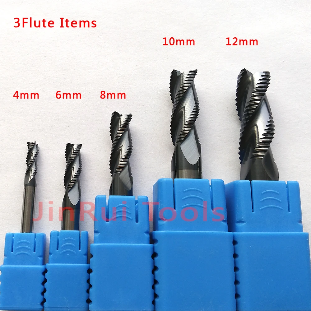 4mm,6mm,8mm,10mm,12mm HRC45/55/60  4Flute or 3Flute Solide Carbide Roughing  End Mills  CNC router bit corn milling cutter Tools