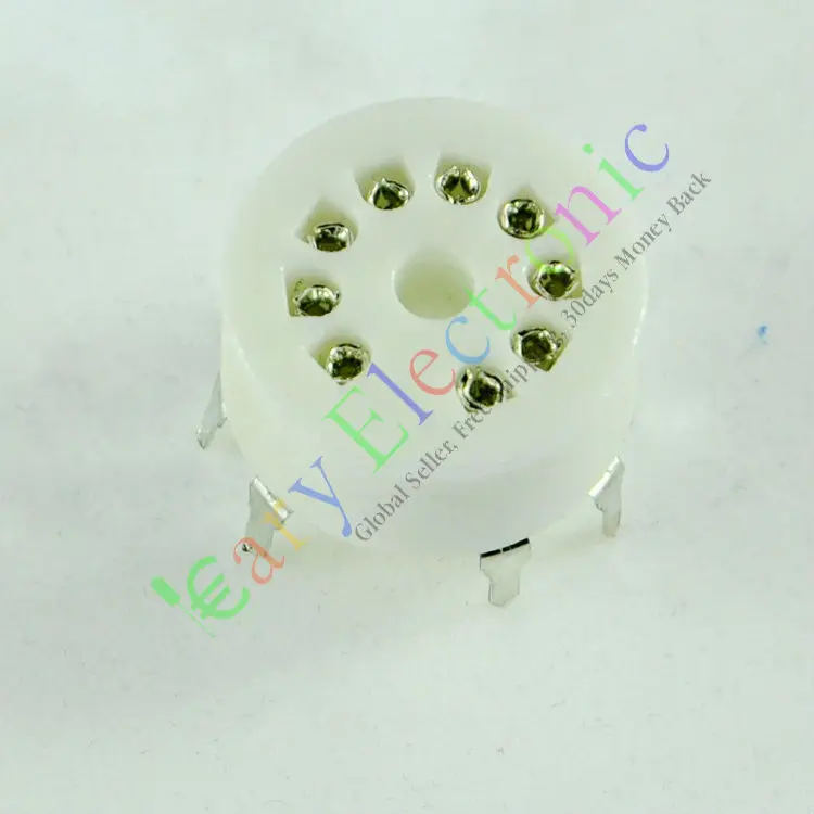 Venta al por mayor y al por menor 4 piezas 9PIN PCB cerámica tubo de vacío protector de enchufe para 12AU7 12AX7B ECC83 radio HIFI envío gratis