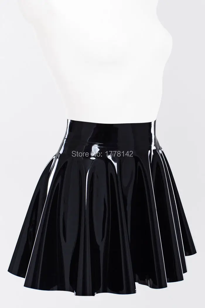 

Latex Cute Circle Skating Mini Skirt