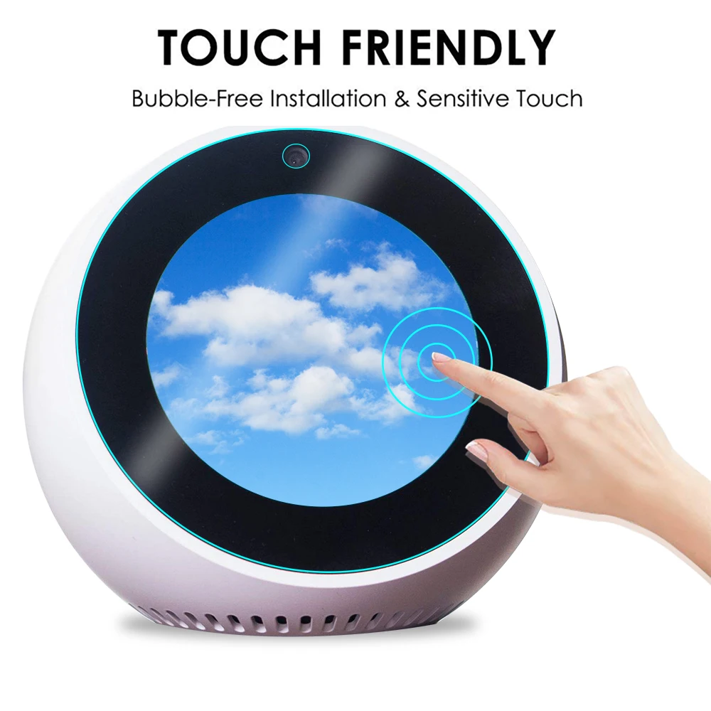 2pcs Screen Protector Full Coverage Tempered Glass Anti-Dirt Full Coverage Smart Speaker for Amazon Echo Spot new Premium film