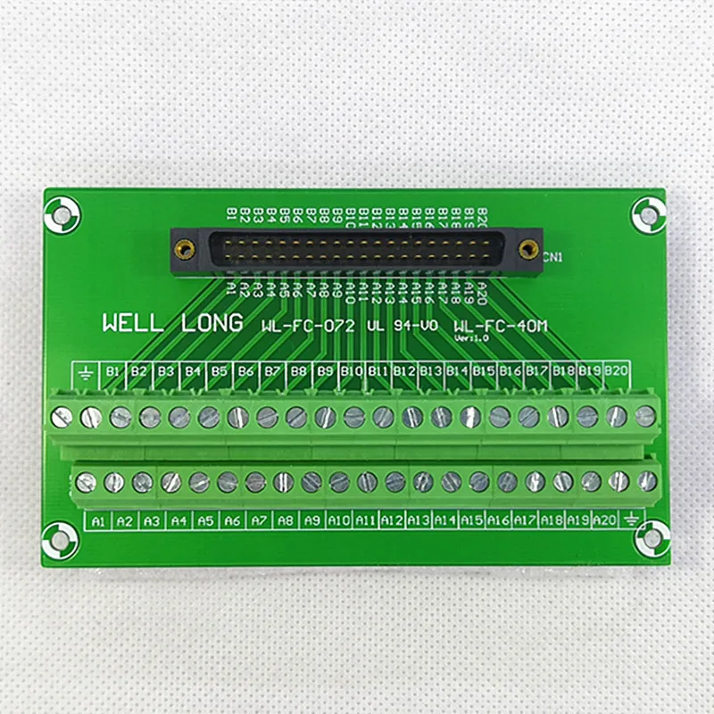 modulo de interface plc cabecalho macho placa de fuga bloco de terminais conector de parede fcn40p 01