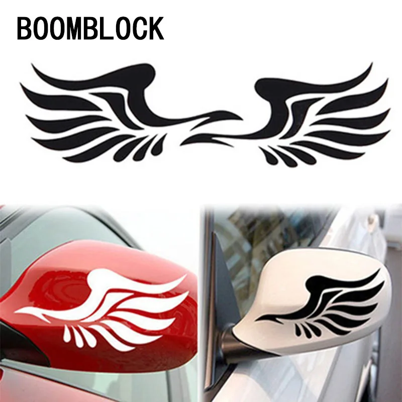 1Pair Car Styling Rearview mirror decorative wings sticker for Abarth Fiat 500 BMW E60 E36 E34 Mercedes Benz W204 Volvo XC90