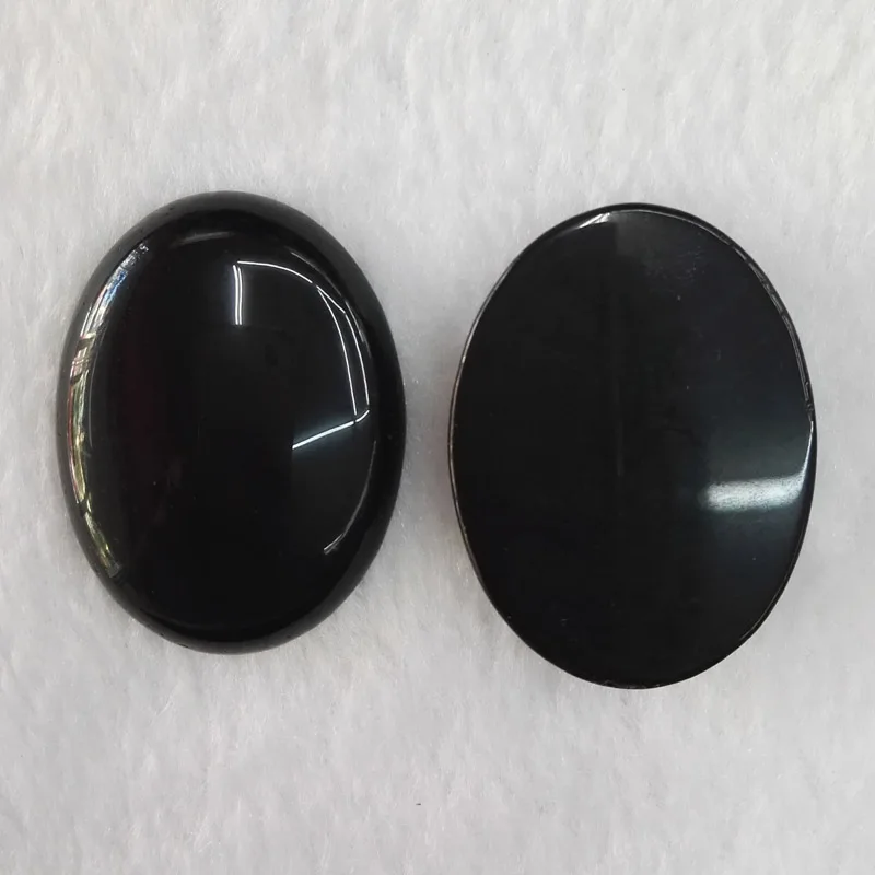 fashion black onyx Nature Stone bead 40x30MM women accessories Beads for jewelry making cab cabochon 10Pcs/lot Free shipping