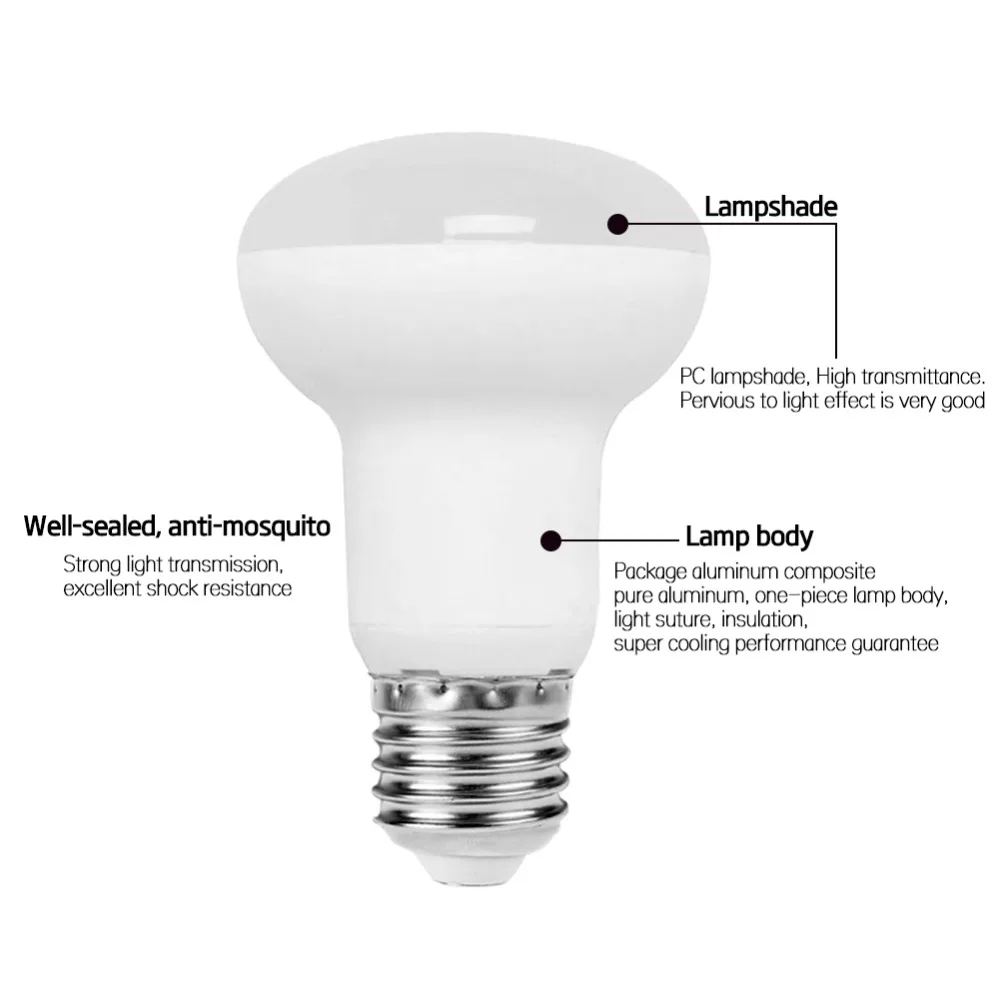 8PCS Dimmable Led Bulb E14 E27 5W 7W 9W 12W Bombillas Lamp Lampada Ampoule Spotlight Light Energy Saving Home AC220V 110V