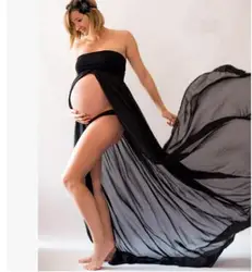 White and black Women pregnancy photography props dresses Clothes maternity long dress baby shower gown pregnant dresses