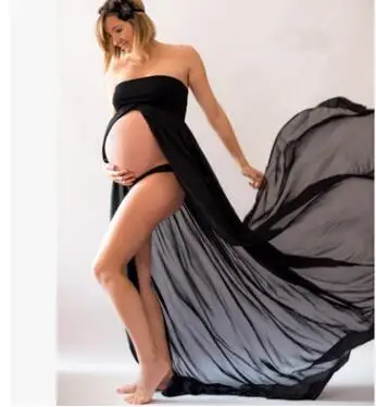 White and black Women pregnancy photography props dresses Clothes maternity long dress baby shower gown pregnant dresses