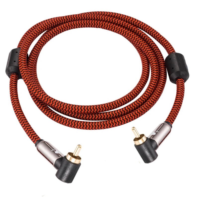 

Hifi RCA Cable 90 Degrees Angle RCA to RCA Audio Cable for AMP DVD Soundbox Subwoofer Interconnection Cable 1M 2M 3M 5M 8M 10M