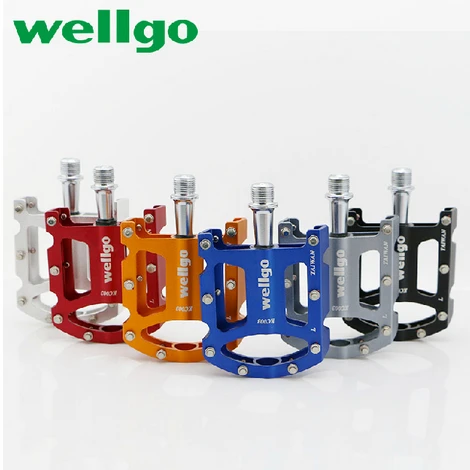 

WELLGO KC003 pedal road bicycle Mountain bike pedal Aluminum alloy Anti-skid pedal chromium molybdenum steel axis