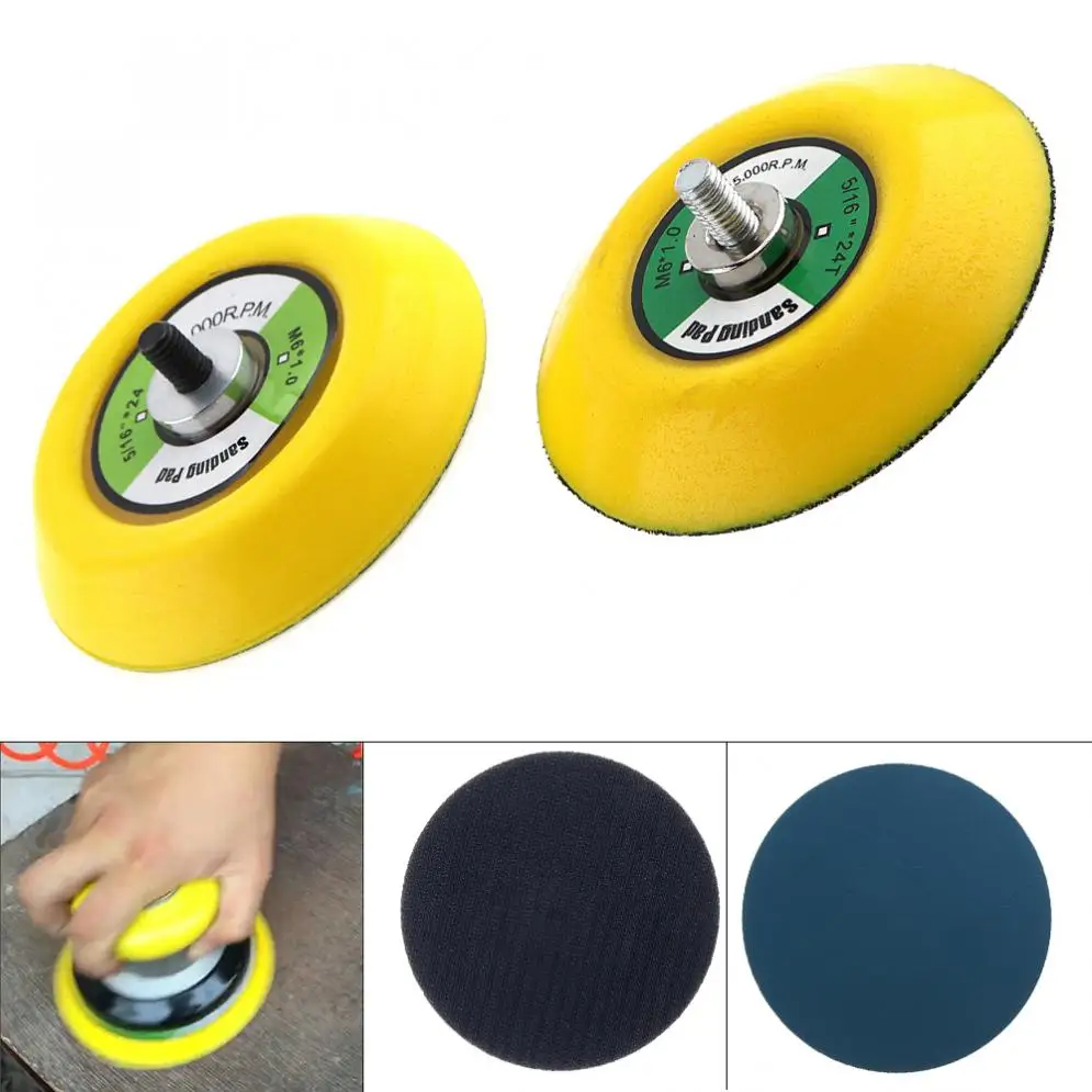 

2pcs/lot 3 Inch 12000RPM Professional Dual Action Random Orbital Sanding Pad with Hairy&Smooth Surface for Pneumatic Sanders