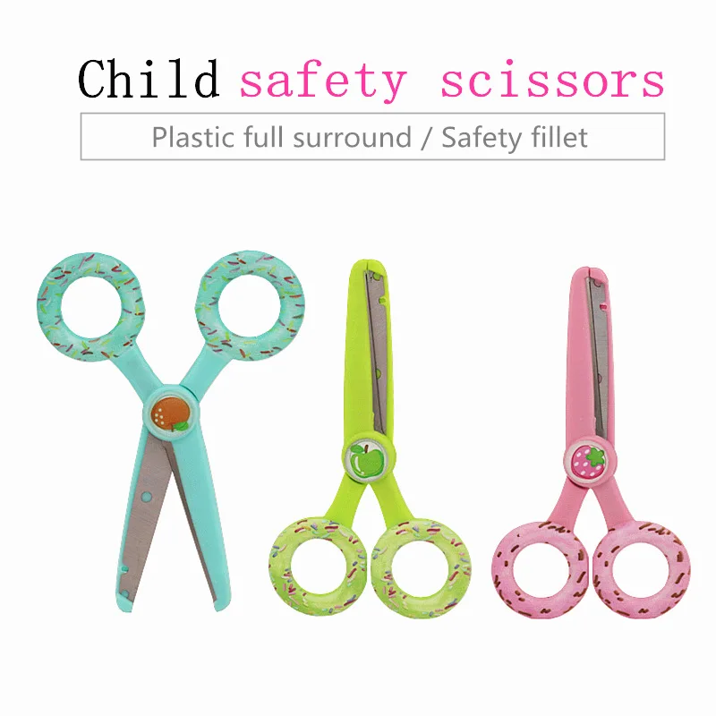 child safety scissors  craft cutting tool Office school stab-resistant stationery scissors