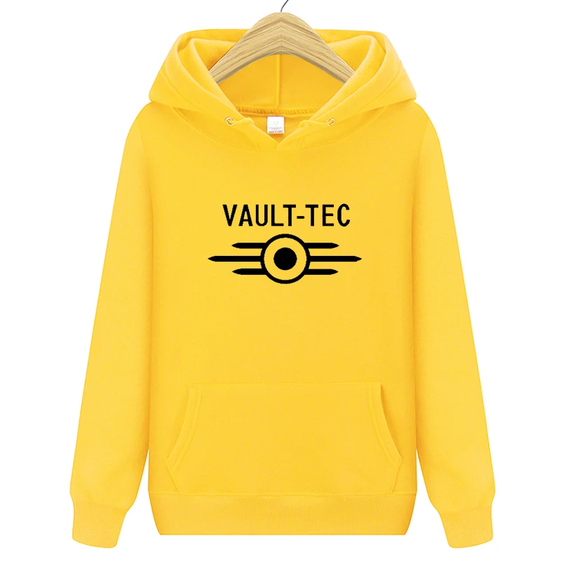 Hoodies Mens Fashion Vault Tec logo Brand Letter Hoodie Casual Sweatshirt Men Cotton high quality Print Sweatshirts Male Hood