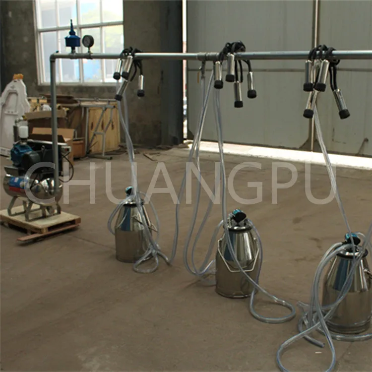 Milker Machine for Cow Farm Equipment, With 2-12pcs Cow Milking Buckets Group