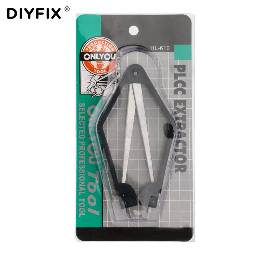 DIYFIX IC/CPU ROM SMD Chip PLCC, alicates de protección, Extractor de placa de circuito BIOS, máquina de eliminación, herramienta de mano, recogedor de Clip de reparación