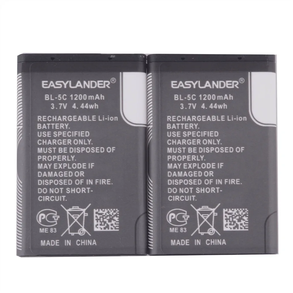 Batería de iones de litio de repuesto para teléfono móvil, accesorio para Nokia 1200, 2730c, 2710, 3109C, 3110C, 3100, 3120, Evolve 3110, 3208c,