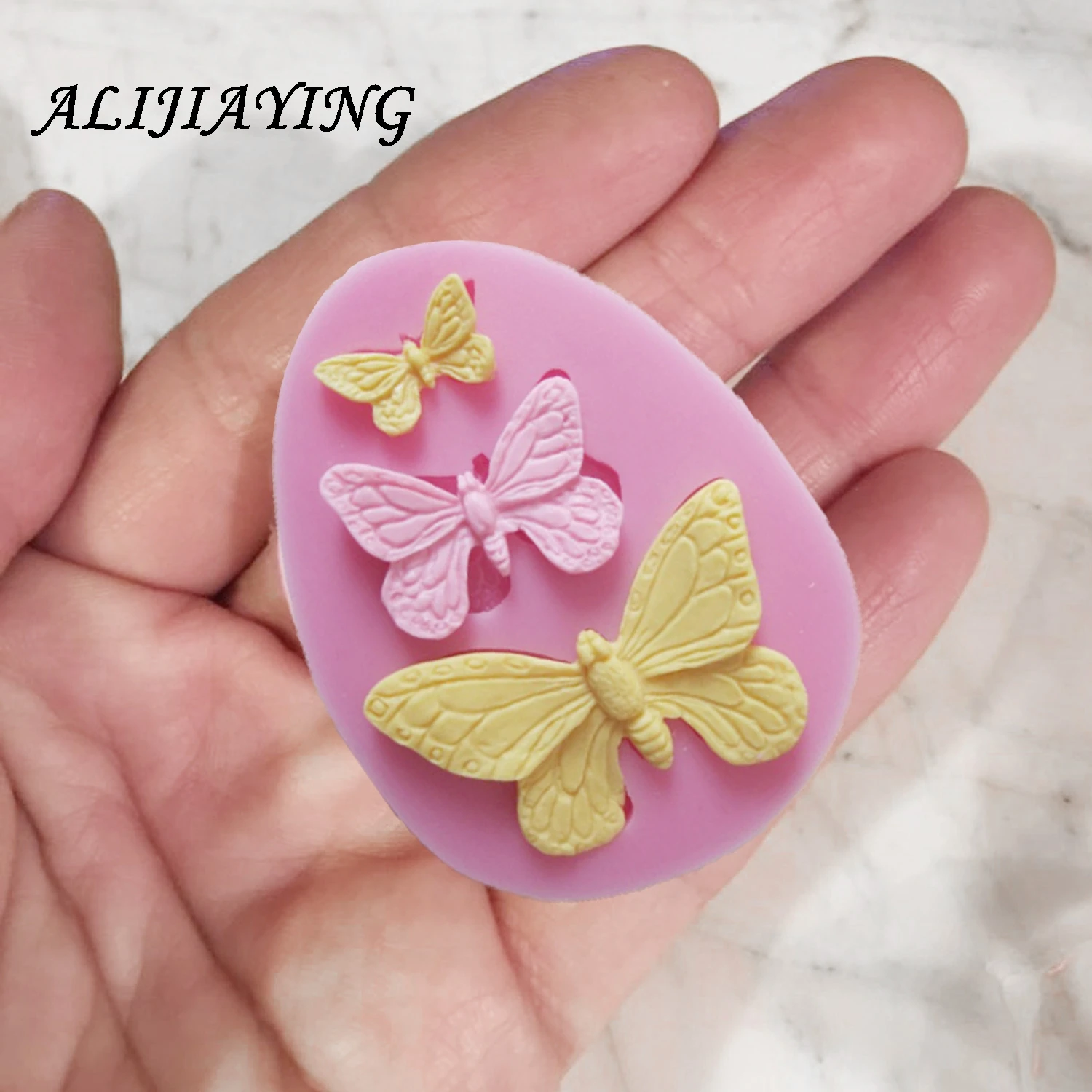 Moldes de silicona con forma de mariposa para decoración, herramientas de decoración de pasteles, chocolate, fondant, boda, 1 piezas, D0101