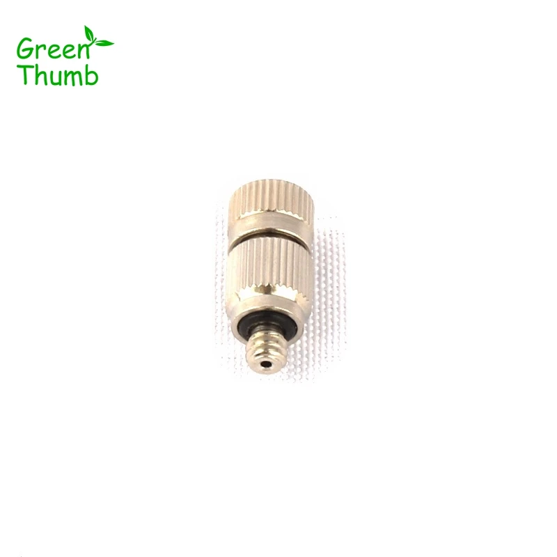 30pcs Green Thumb Metal Mist Nozzle 3/16 Inch Brass Sprinkler Multi-Aperture Silver Spray Nozzle for Garden Cooling Humidify