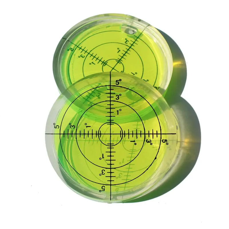 Universal Level Bubble Diameter 66mm Height 10mm Degree Mark Surface Round Circular Spirit Level 1PCS