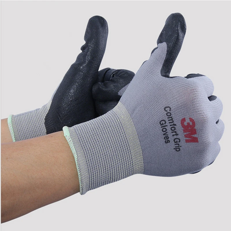 Guanti da lavoro 3M Comfort Grip guanti antiscivolo resistenti all\'usura guanti di sicurezza anti-lavoro guanti in gomma nitrilica taglia L/M