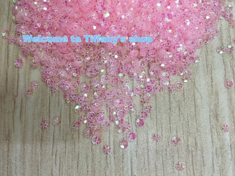 5000Pcs(25Gram) 3mm Pink Transparent Cup Loose Sequins&Paillette Sewing Garment Accessories Clothing DIY Sequins Sewing