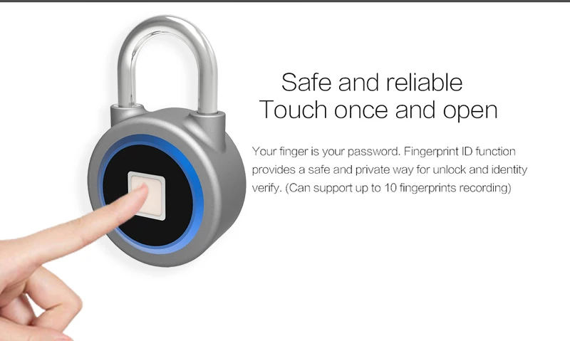 Imagem -02 - Bluetooth sem Fio de Controle de Acesso Porta da Impressão Digital Bloqueio