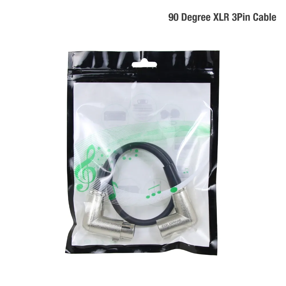 Imagem -05 - Cabo de Sinal Dmx 90 Graus Peças Xlr Pinos Conector Macho para Fêmea