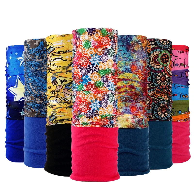 Men Winter Women Hip Hop Multifunction Turban Hood Headscarf Unisex Fleece Warmer Bandanas Headwear Headband Neck Tube Face Mask