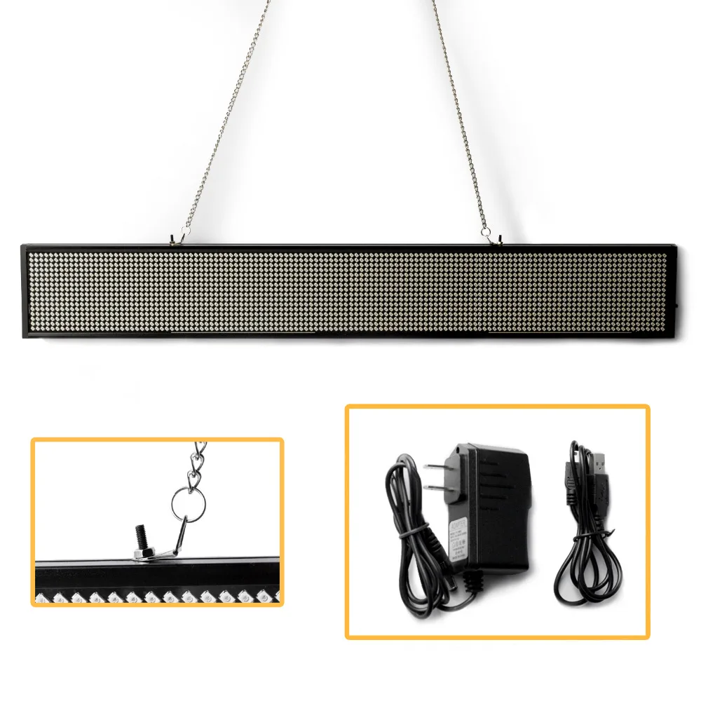 Leadleds P5 82cm Full Color WIFI Programmable Led Sign Scrolling Message LED Display Business Advertising for Shop Coffee Store