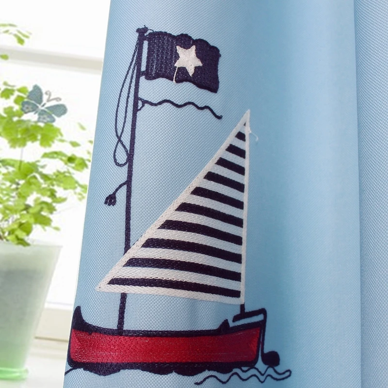 Custom Made Children Curtains For Living Blackout Embroidered kids Curtains Baby Room Boys Bedroom Kids Curtain Fabrics Window