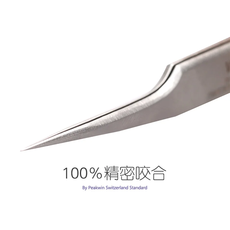 100% brand Stainless Steel anti-static eyelash tweezers superhard Eyelash Extension tool Best Quality Tweezer