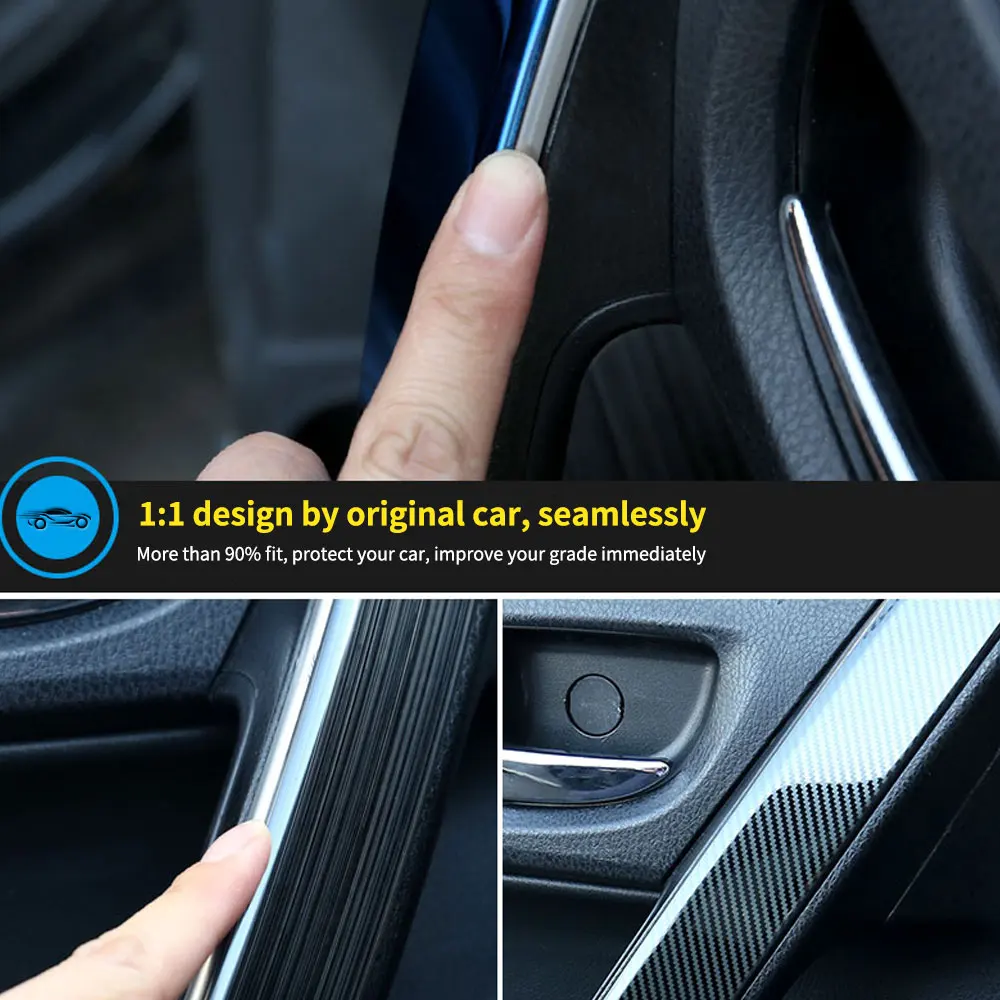 8Pcs Car Accessories Interior Armrest Trim Stainless Steel Door Handle Trim For Toyota Corolla 2014 2015 2016 2017 2018