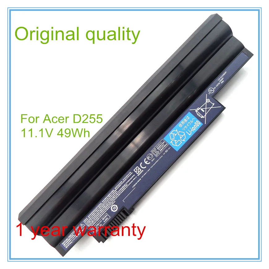 11.1V 49Wh Original Laptop Battery for  One D255 522 722 D260 D270 AOD255 AOD260 AL10B31 AL10A31 AL10G31