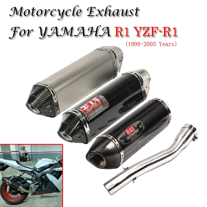 

For Yamaha R1 YZF-R1 1998-2003 Yoshimura Exhaust Motorcycle Escape Muffler Removable DB Killer Middle Connection Link Pipe