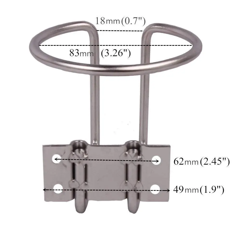 2X Stainless Steel Ring Cup Drink Holder Opened Marine Yacht Boat with Screws boat accessories marine