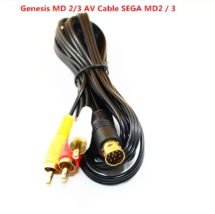 El cable AV de audio y vídeo más nuevo para Genesis MD 2/3 Cable AV SEGA MD2 / 3