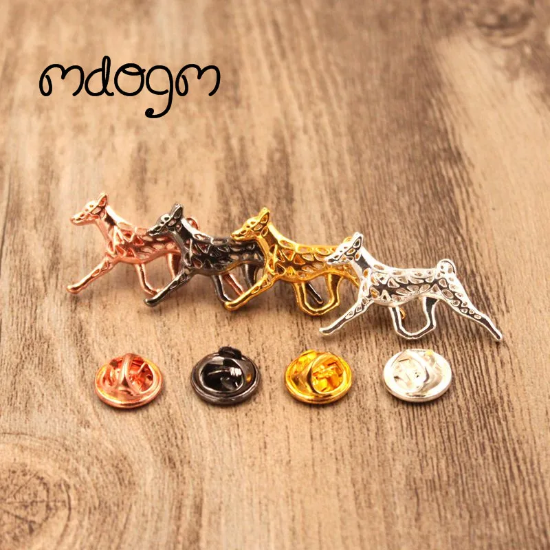 Mdogm Basenji Brooches And Pins  Suit Cute Jewelry Funny Metal Small Father Shirt Collar Badges Gift For Male Men B100