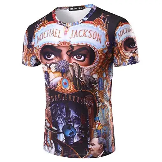 Michael Jackson Dangerous Style Summer 3D T-shirt Printed HD Creative Funny Tops Tees Short Sleeve Tees