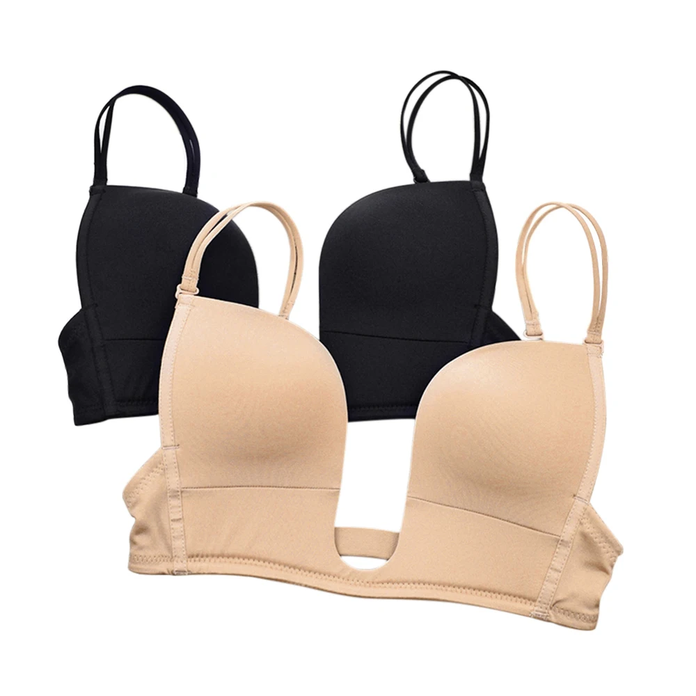 

Sexy invisible back bra women's underwear sexy bra u line bra panties sets